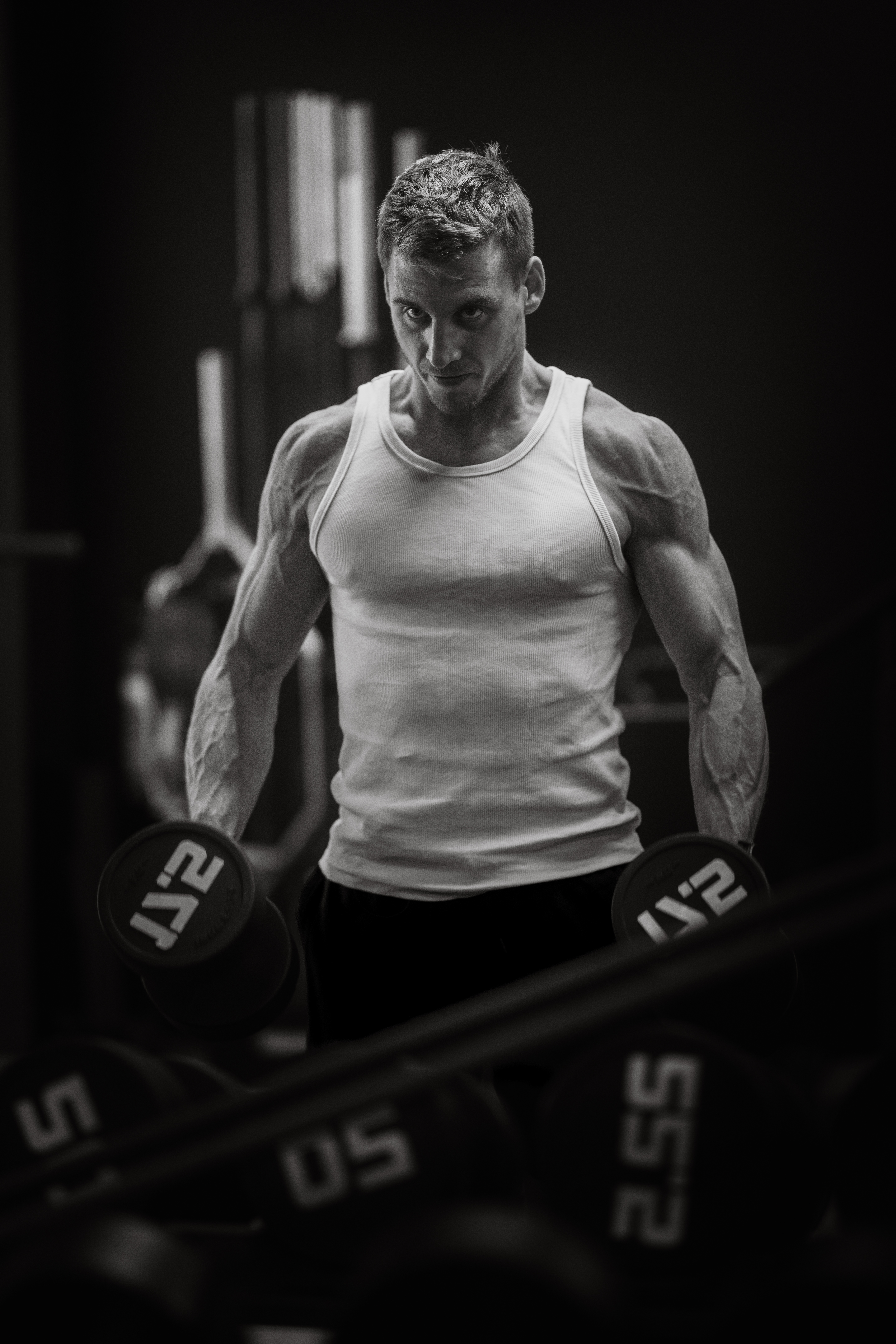 Sam Francis personal training — black and white